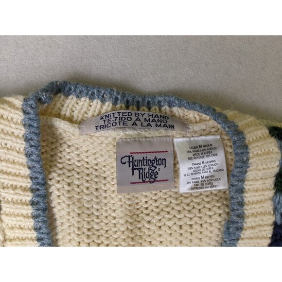 Huntington Ridge Women's Sweater Vest Vintage Hand-Knit Size Medium - Picture 6 of 8